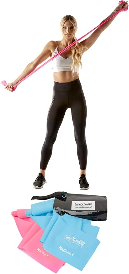 7Ft Long Resistance Bands for Stretching - Resistance Bands Set with Door Anchor - Exercise Bands Including Carry Pouch, E-Book & App - Latex-Free Workout Bands-GravixFit