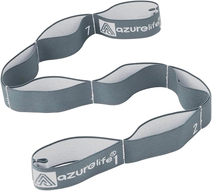 Premium Durable Stretch Straps with Loops, Stretching Strap for Physical Therapy, Multi-Loop Yoga Strap Fitness Exercise Strap for Yoga, Pilates, Dance, Flexibility&Exercise-GravixFit