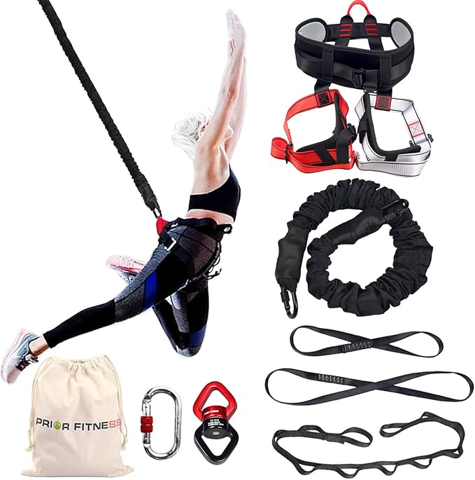 PRIOR FITNESS Bungee Fitness Equipment Set Casual Latex Cord Resistance Bands Dance Rope Exercise at Home Gym Suspension Trainer Professional Training Equipment-GravixFit