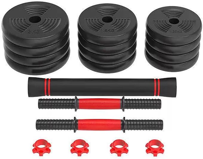 Adjustable Dumbbell Set, 5-44 lbs Free Weight Set with Connector for Barbell, Dumbbells, Push-Up Options, Fitness Exercises for Home Gym Suitable Men/Women-GravixFit