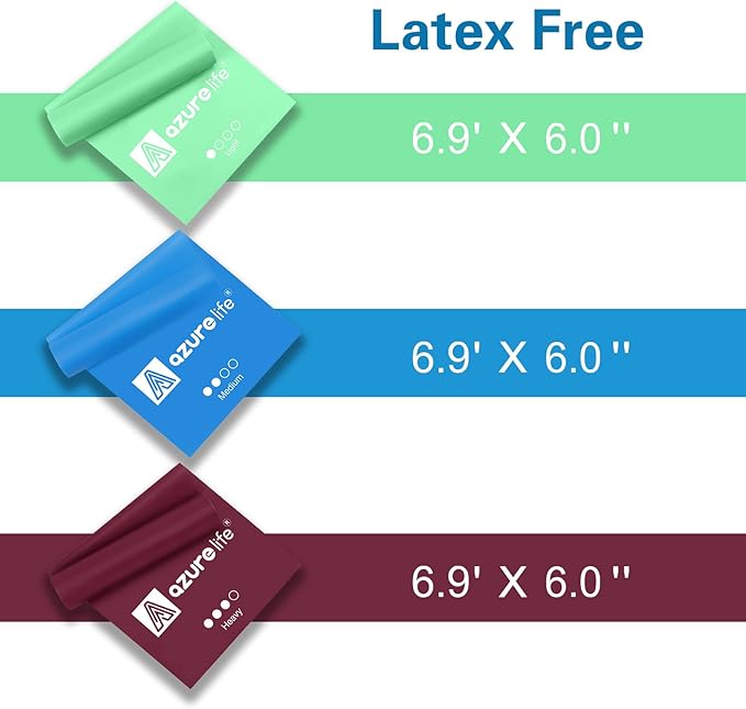 Resistance Bands,Professional Long Non-Latex Elastic Stretch Bands,Exercise Bands for Physical Therapy, Yoga, Pilates, Rehab, at-Home or The Gym Workouts, Strength Training-GravixFit