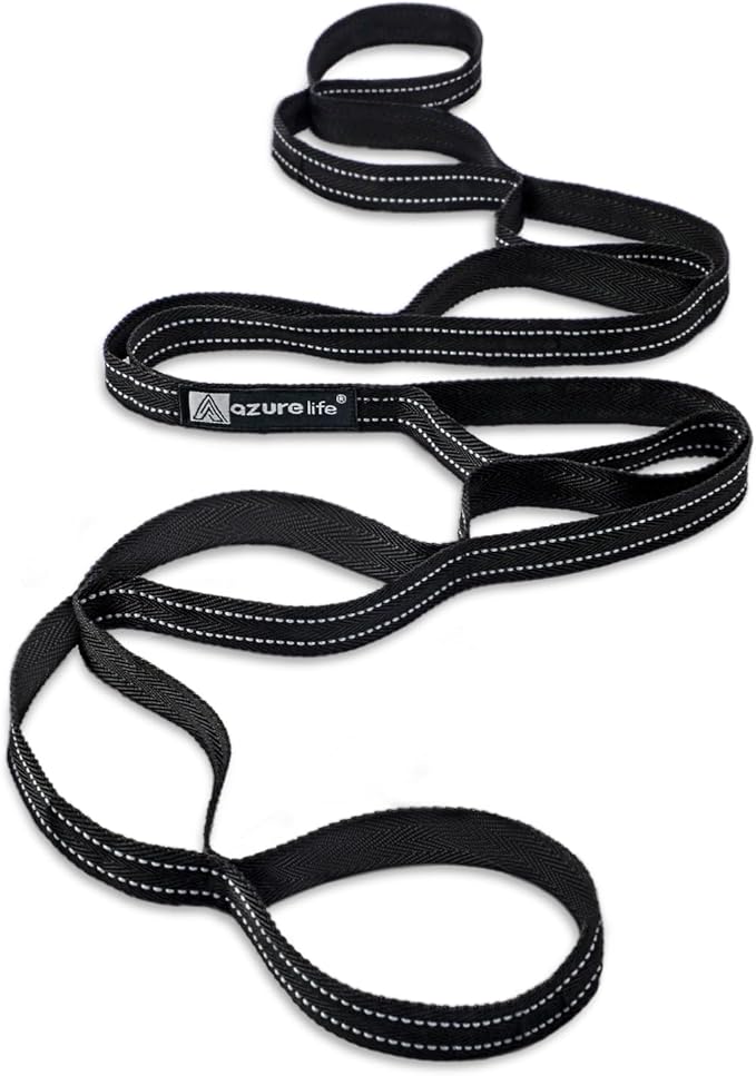 Premium Durable Stretch Straps with Loops, Stretching Strap for Physical Therapy, Multi-Loop Yoga Strap Fitness Exercise Strap for Yoga, Pilates, Dance, Flexibility&Exercise-GravixFit