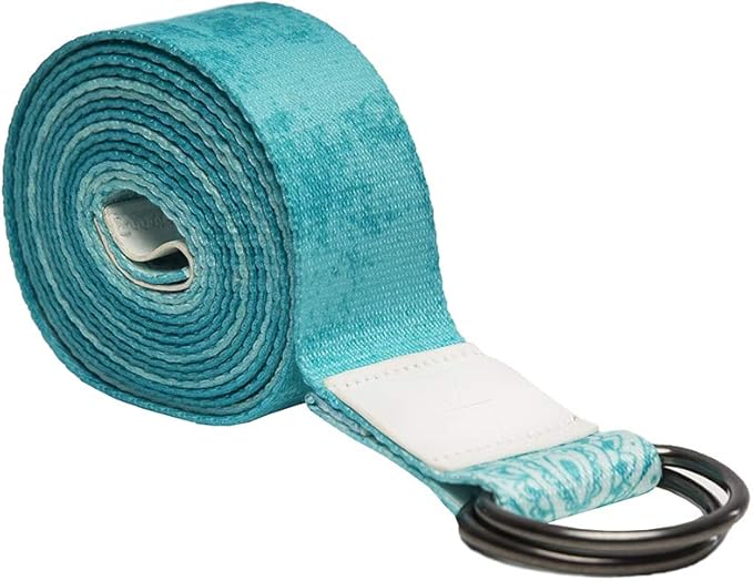 yogadesignlab YOGA DESIGN LAB | The Yoga Strap | Luxurious, Extra Long, Super Soft, Eco Printed | Studio Quality, Adjustable | Safely Stretch Further and Hold Longer | 8 ft Long-GravixFit