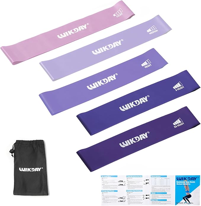 Resistance Bands for Working Out Exercise Loop Bands Workout Bands Set for Men Women Body Stretching, Crossfit Training, Home Workout, Physical Therapy, Booty Legs, Set of 5-GravixFit