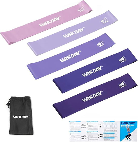 Resistance Bands for Working Out Exercise Loop Bands Workout Bands Set for Men Women Body Stretching, Crossfit Training, Home Workout, Physical Therapy, Booty Legs, Set of 5-GravixFit