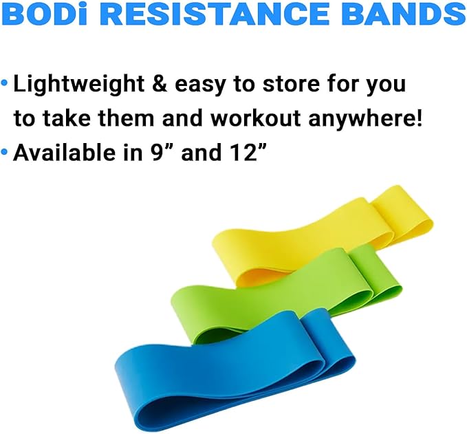 Beachbody Resistance Bands for Booty and Thigh Workouts, Unisex Strength Workout Exercise Loops for Women & Men, Light, Medium & Heavy Resistance Levels, 12 Inch, 3 Pack-GravixFit