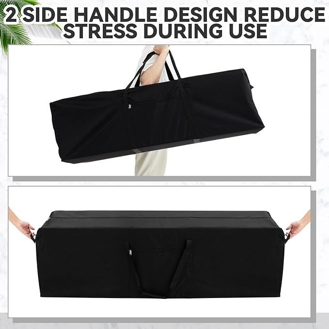 48 x 15 x 15 Inch, 176 L Extra Large Duffle Bag Camping Tent Storage Duffle Sports Equipment Bag Heavy Duty and Waterproof for Travel Camping Tent Pole Hammock Tripod Fishing Luggage Moving-GravixFit