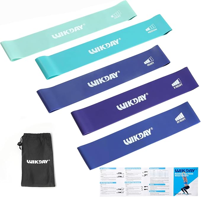 Resistance Bands for Working Out Exercise Loop Bands Workout Bands Set for Men Women Body Stretching, Crossfit Training, Home Workout, Physical Therapy, Booty Legs, Set of 5-GravixFit