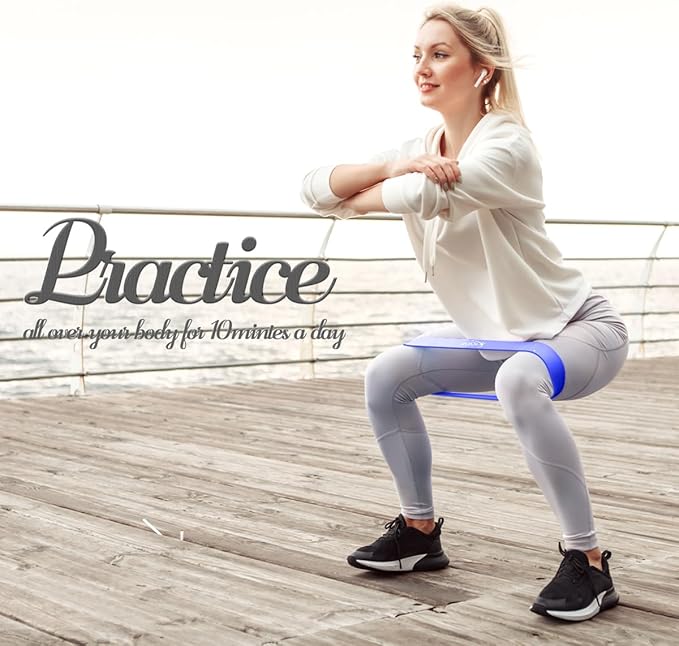 VEICK Resistance Loop Exercise Bands, Elastic Workout Bands for Men Women, Set of 5 Different Resistance Levels Stretch Band for Home Fitness Stretching Strength Training Physical Therap-GravixFit