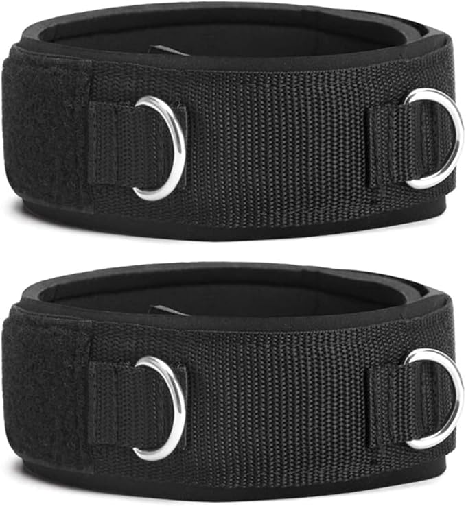 2Pcs Fitness Thigh Straps Soft Neoprene Padded Fitness Leg Exercise Attachment Adjustable Thigh Resistance Belt for Machines Gym Workout Speed Exercise Taekwondo Football Running-GravixFit