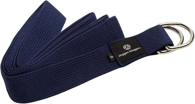 Hugger Mugger D-Ring Cotton Yoga Strap - Super Strong Cotton, Metal D-Ring Buckle, Multiple Lengths Available-GravixFit