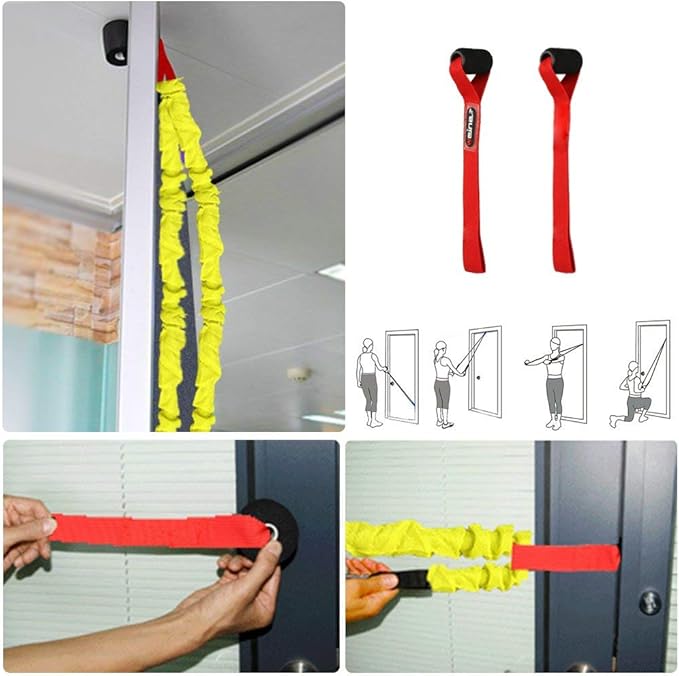 Resistance Bands, 15 Pieces Exercise Elastic Bands Set, 20lbs to 40lbs Resistance Tubes with Heavy Duty Protective Nylon Sleeves Anti-Snap for Fitness SUPALAK-GravixFit