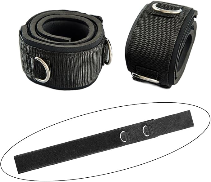 2Pcs Fitness Thigh Straps Soft Neoprene Padded Fitness Leg Exercise Attachment Adjustable Thigh Resistance Belt for Machines Gym Workout Speed Exercise Taekwondo Football Running-GravixFit