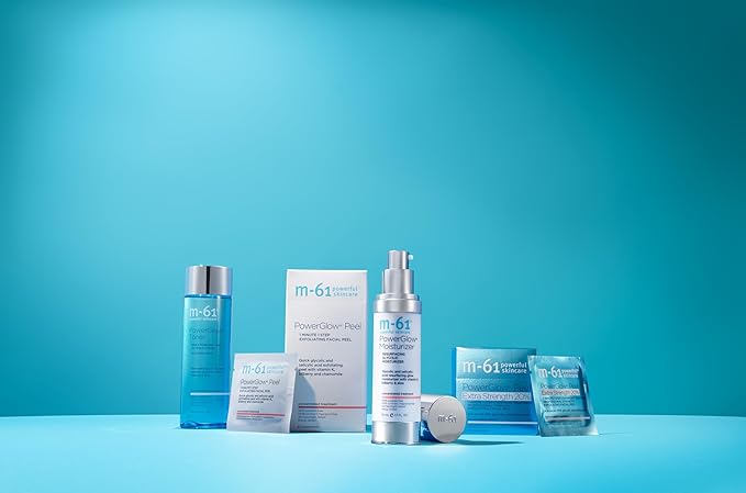 m-61 PowerGlow Peel | Exfoliating Facial Peel With Glycolic, Salicylic Acid. 1 Minute, 1 Step - 30 Treatments-GravixFit