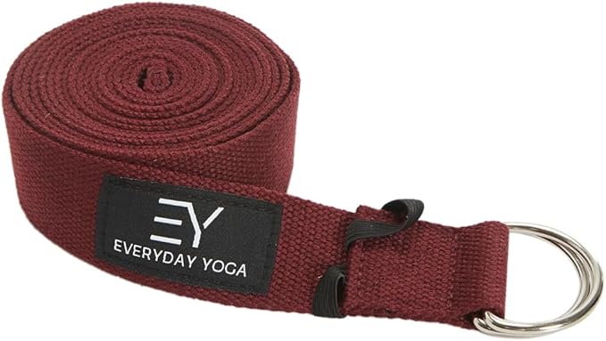 Everyday Yoga Super Strong Strap with Metal D-ring Buckle - Improve Flexibility, Stretching, and Physical Therapy Fitness.-GravixFit