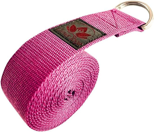 Clever Yoga - 8 ft Yoga Strap for Exercise & Physical Therapy, Leg Stretching Strap Yoga Accessories & Stretching Equipment, Leg Stretcher for Women & Men, Home Workout Essentials-GravixFit
