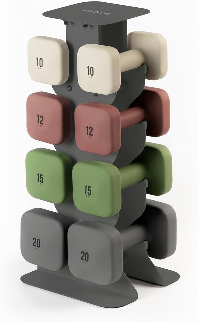 SafeGrip Dumbbells, Anti-Slip, Anti-Roll, Thick Handles, Free Weights, Square Dumbbells for Secure Workouts at Home, Weightlifting, and Personal Training-GravixFit