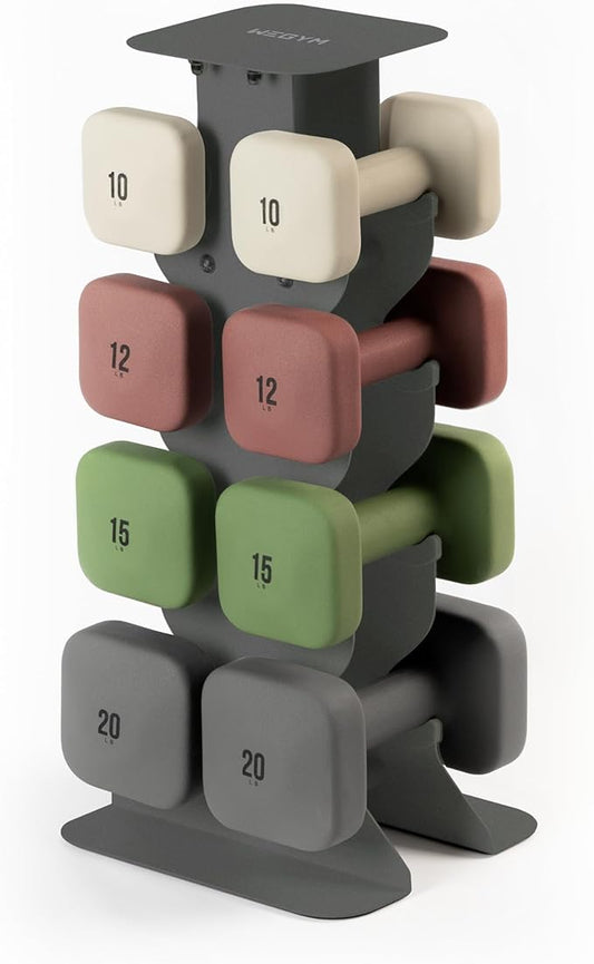 SafeGrip Dumbbells, Anti-Slip, Anti-Roll, Thick Handles, Free Weights, Square Dumbbells for Secure Workouts at Home, Weightlifting, and Personal Training-GravixFit