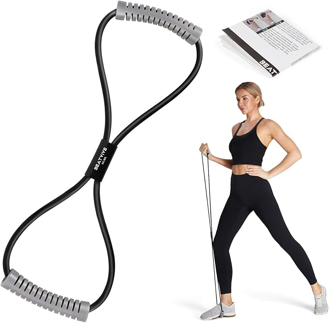 Resistance Band Figure 8 Exercise Cord, Fitness Resistance Bands with Handles, Exercise Tube Band for Arm and Shoulder Stretch-GravixFit