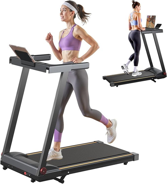 Treadmills for Home, 4-in-1 Foldable Treadmill with Incline, 300 LBS Capacity Running Treadmills for Home Small Spaces with Handles, 3.0 HP Folding Treadmill with Smart APP-GravixFit