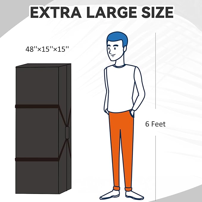 48 x 15 x 15 Inch, 176 L Extra Large Duffle Bag Camping Tent Storage Duffle Sports Equipment Bag Heavy Duty and Waterproof for Travel Camping Tent Pole Hammock Tripod Fishing Luggage Moving-GravixFit