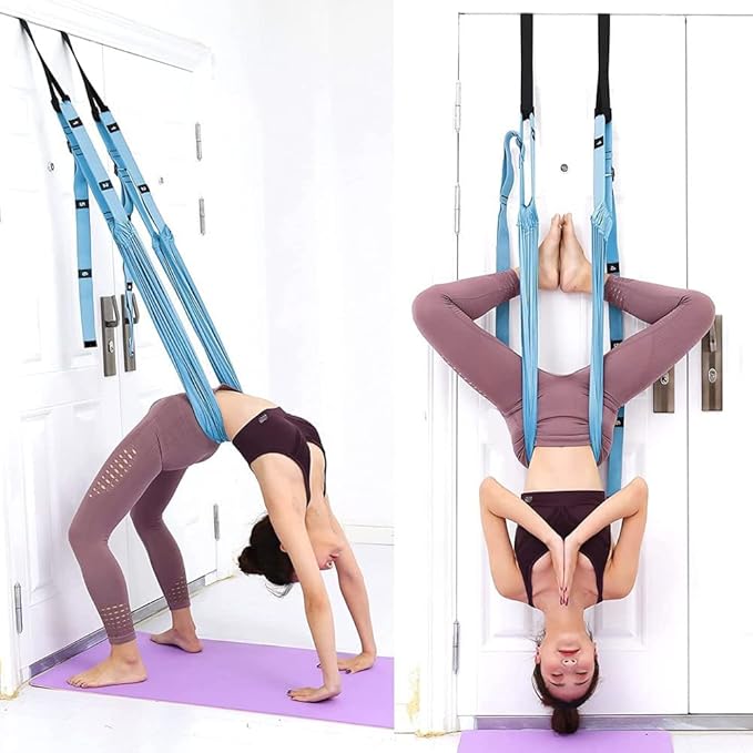 TOCO FREIDO Waist Back Leg Stretch Strap/Yoga Fitness Band, Leg Stretching Assist Trainer, Yoga Stretcher, Back Bend Split Inversion Strap for Fitness, Dance, Ballet, Gymnastics-GravixFit