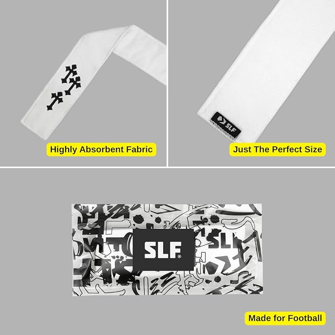 SLEEFS White Gothic Cross Thin Football Towel-GravixFit