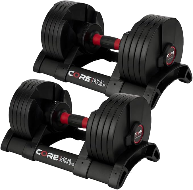 Core Fitness® Adjustable Dumbbell Weight Set by Affordable Dumbbells-GravixFit