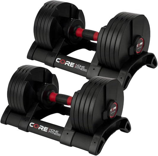 Core Fitness® Adjustable Dumbbell Weight Set by Affordable Dumbbells-GravixFit