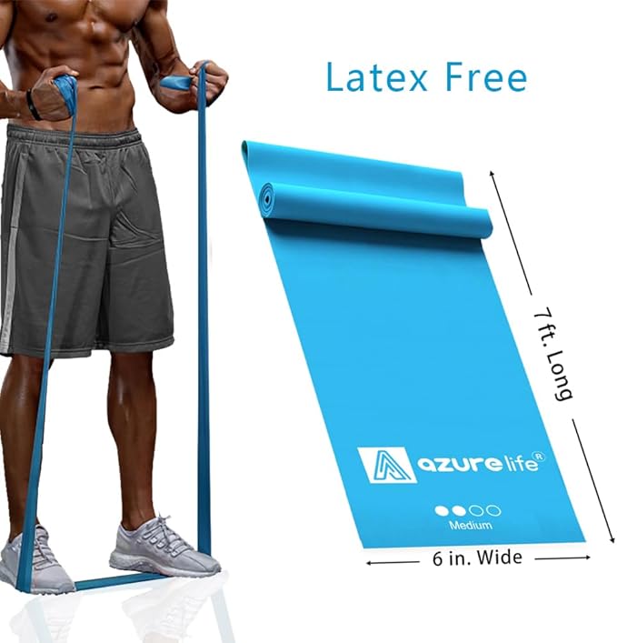 Professional 8 Yards Bulk Resistance Bands Rolls or 5,6,7 ft. Long Non-Latex Elastic Exercise Bands, Stretch Bands for PT, Yoga, Pilates, Rehab, at-Home or The Gym Workouts-GravixFit