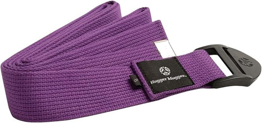 Hugger Mugger Cinch Cotton Yoga Strap - Super Strong Cotton, Quiet Cinch-Style Buckle, Long Length Great for Taller People-GravixFit