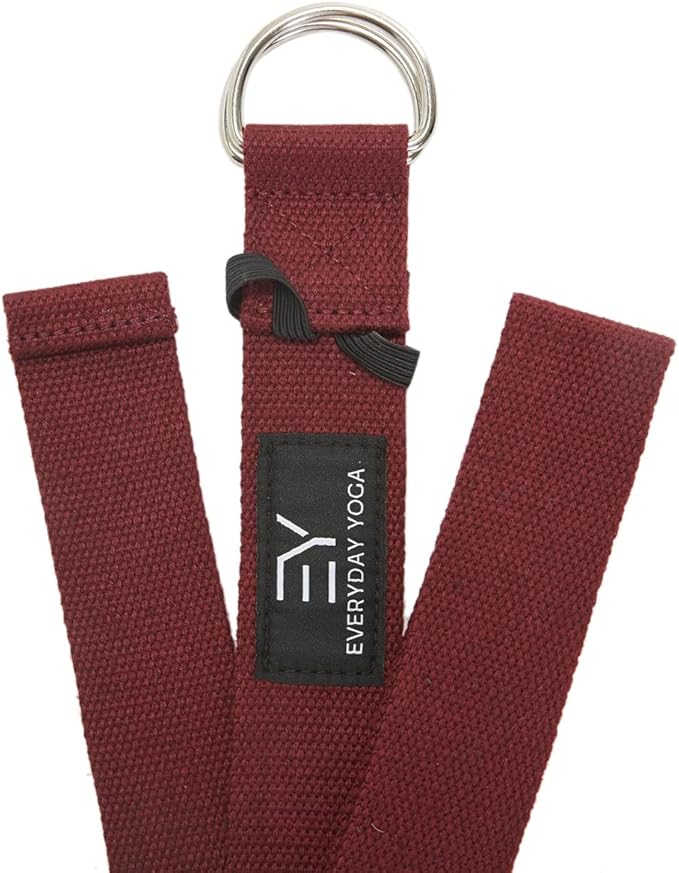 Everyday Yoga Super Strong Strap with Metal D-ring Buckle - Improve Flexibility, Stretching, and Physical Therapy Fitness.-GravixFit