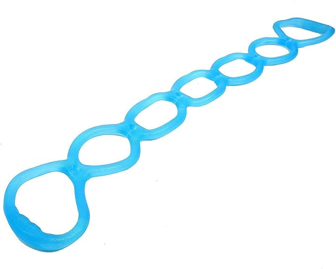 7 Rings Stretch Exercise Band, Portable Silicone Elastic Resistance Band Pilates Flexbands Yoga Stretching Strap Physical Therapy Rehab Belt, Home Gym Workout Equipment for Full Body Exercise-GravixFit