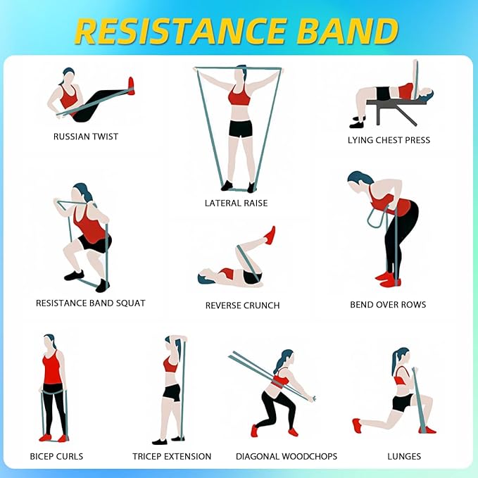 WHATAFIT Resistance Bands, Pull Up Assistance Bands, Exercise Bands, Workout Bands Set for Men and Women Home Fitness, Body Stretching, Strength Training, Physical Therapy-GravixFit