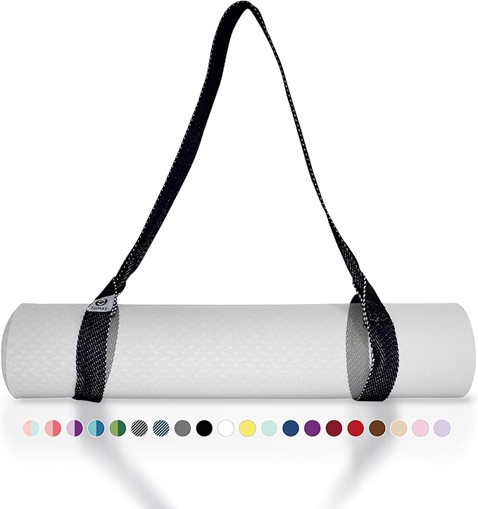 Tumaz Yoga Mat Strap [MAT NOT Included] (2 Sizes) with Extra Thick & Comfy Delicate Texture, Adjustable Yoga Mat Carrier-GravixFit