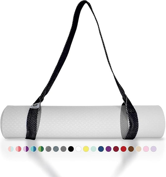 Tumaz Yoga Mat Strap [MAT NOT Included] (2 Sizes) with Extra Thick & Comfy Delicate Texture, Adjustable Yoga Mat Carrier-GravixFit