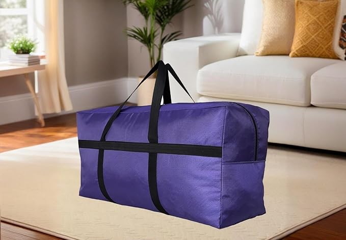 Extra Large Storage Duffle Bag with Zippers and Handles, Big Foldable Duffle Bag for Travel-GravixFit
