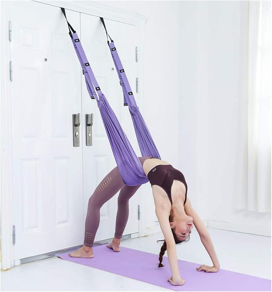 Leg Stretcher Strap, Stretching Equipment with Door Anchor Flexibility Trainer Backbend Assist for Dance Aerial Yoga Ballet Leg Stretching Exercise-GravixFit