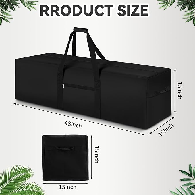 48 x 15 x 15 Inch, 176 L Extra Large Duffle Bag Camping Tent Storage Duffle Sports Equipment Bag Heavy Duty and Waterproof for Travel Camping Tent Pole Hammock Tripod Fishing Luggage Moving-GravixFit