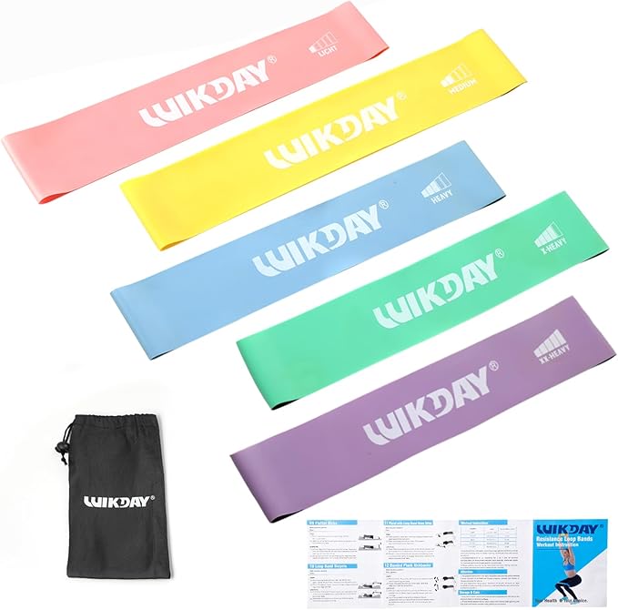 Resistance Bands for Working Out Exercise Loop Bands Workout Bands Set for Men Women Body Stretching, Crossfit Training, Home Workout, Physical Therapy, Booty Legs, Set of 5-GravixFit