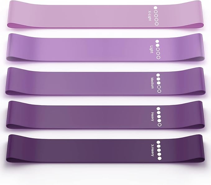 Resistance Bands for Working Out, Elastic Pilates Flexbands for Physical Therapy Yoga, Stretch Exercice Loop Bands for Booty Legs-GravixFit