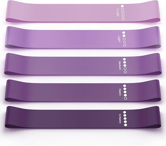 Resistance Bands for Working Out, Elastic Pilates Flexbands for Physical Therapy Yoga, Stretch Exercice Loop Bands for Booty Legs-GravixFit