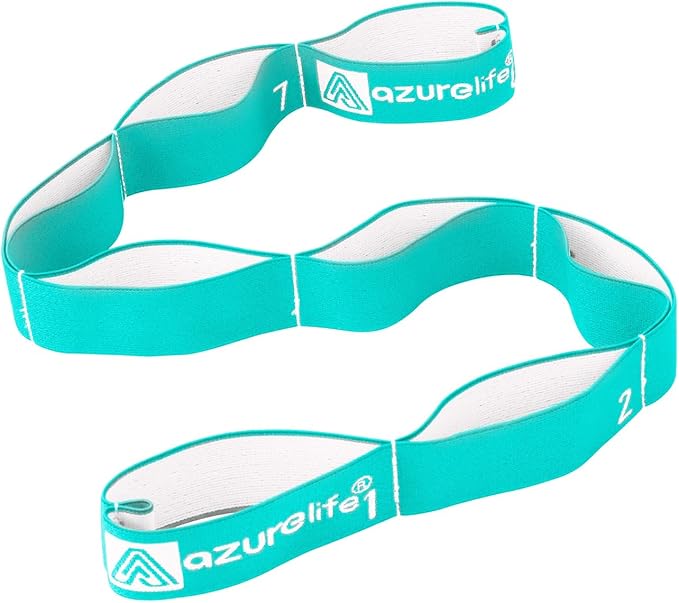 Premium Durable Stretch Straps with Loops, Stretching Strap for Physical Therapy, Multi-Loop Yoga Strap Fitness Exercise Strap for Yoga, Pilates, Dance, Flexibility&Exercise-GravixFit