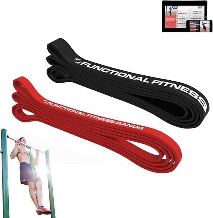 Pull Up Assist Bands Set by Functional Fitness. Heavy Duty Resistance and Assistance Training Band-GravixFit