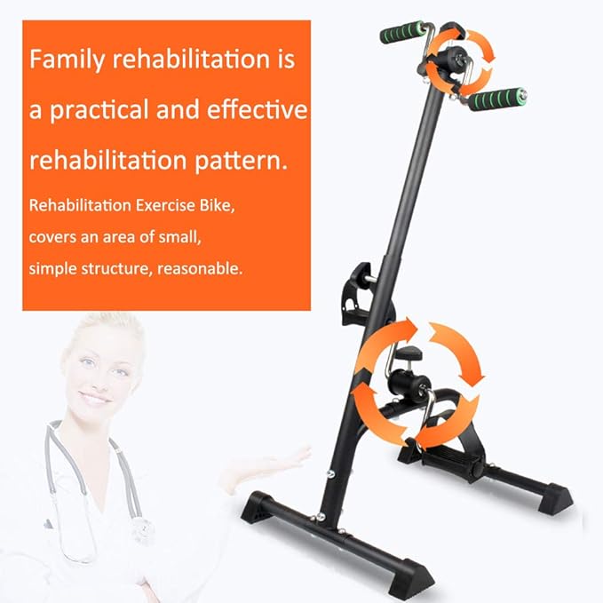 Pedal Exerciser Bike Hand Arm Leg and Knee Peddler Adjustable Fitness Equipment for Seniors, Elderly Home Pedal Exercise Bike for Total Body, with Gift Box-GravixFit