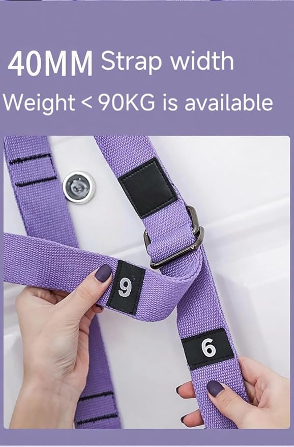 Yoga strap, stretching strap, yoga straps for stretching, Precise stretching, unlocking high difficulty poses in home-GravixFit