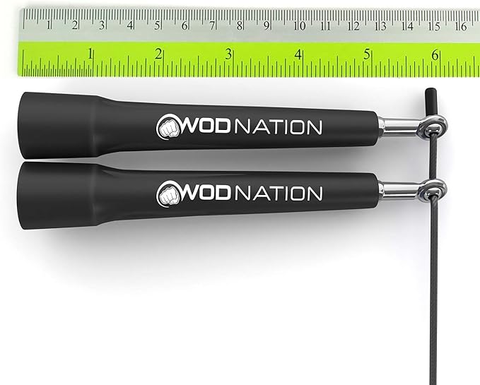 WOD Nation Adjustable Speed Jump Rope For Men, Women & Children - Blazing Fast Fitness Skipping Rope Perfect for Boxing, MMA, Endurance-GravixFit