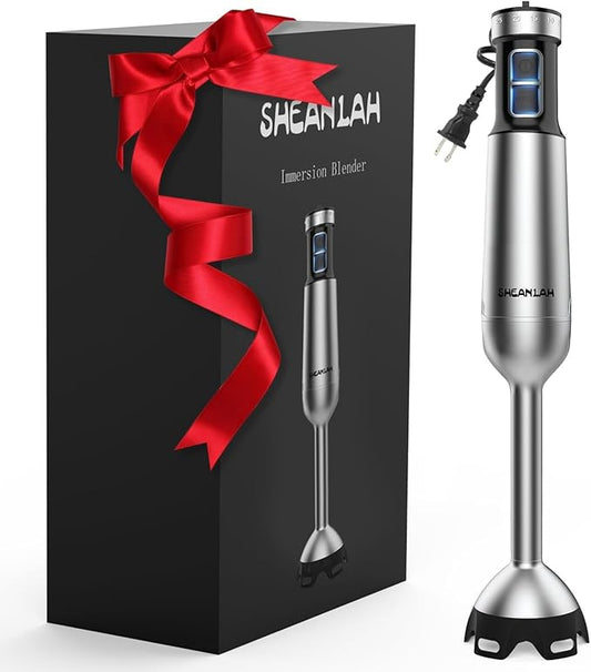 1000W Powerful Immersion Blender handheld, 2025 New Update Hand Blender with 25-Speed, Scratch-Resistant Corded Hand Mixer with Heavy-Duty Copper Brushless Motor and Gift Box-GravixFit