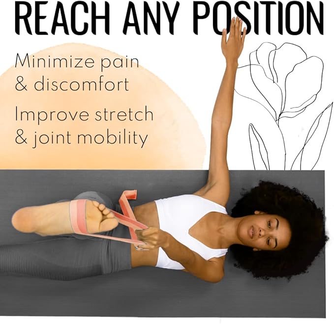 TECEUM Yoga Strap & Mat Strap – 2 IN 1 – Cotton – 6 ft 8 ft 10 ft (30+ colors) – Adjustable Non-Slip Belt for Yoga, Pilates, Stretching, Physical Therapy, Fitness & Home Workout – For Carrying Mats-GravixFit