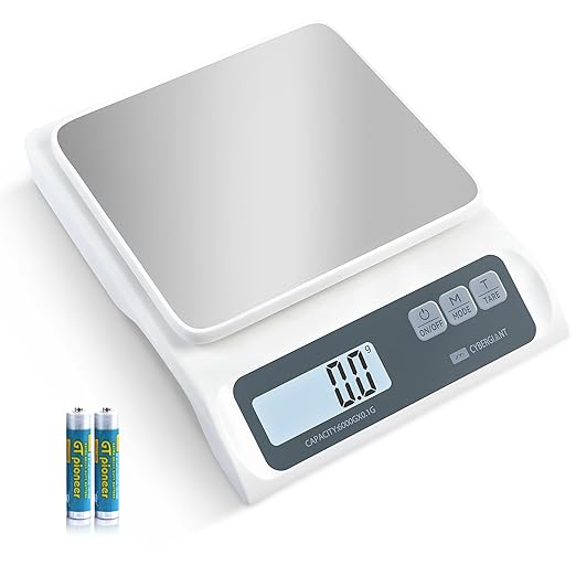 13lb/0.1g Precision Digital Food Scale - Meal Prep Kitchen Baking & Espresso Coffee - Gram Scale with Stainless Steel Platform & LCD Display-GravixFit